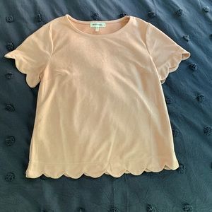 Light pink scalloped shirt